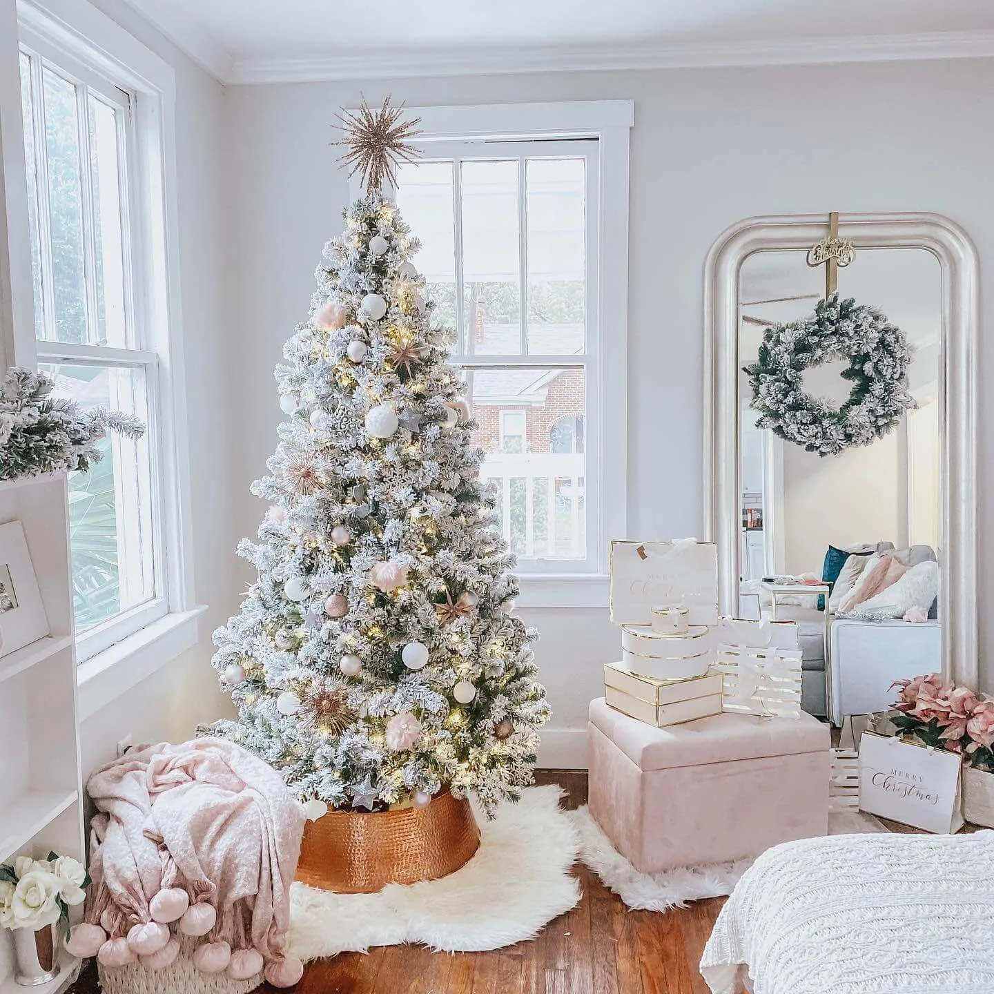 10' Prince Flock® Artificial Christmas Tree with 750 Warm White LED Lights