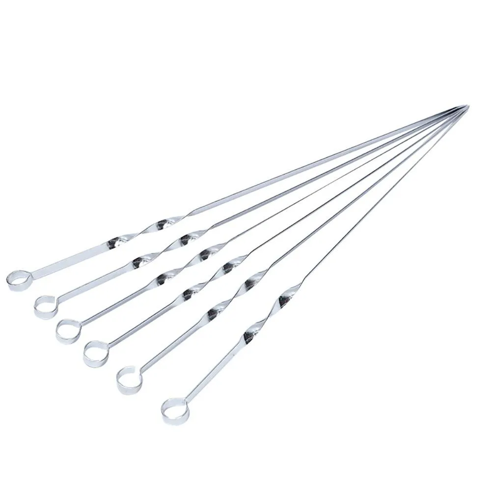 10pcs Flat Barbeque Skewers