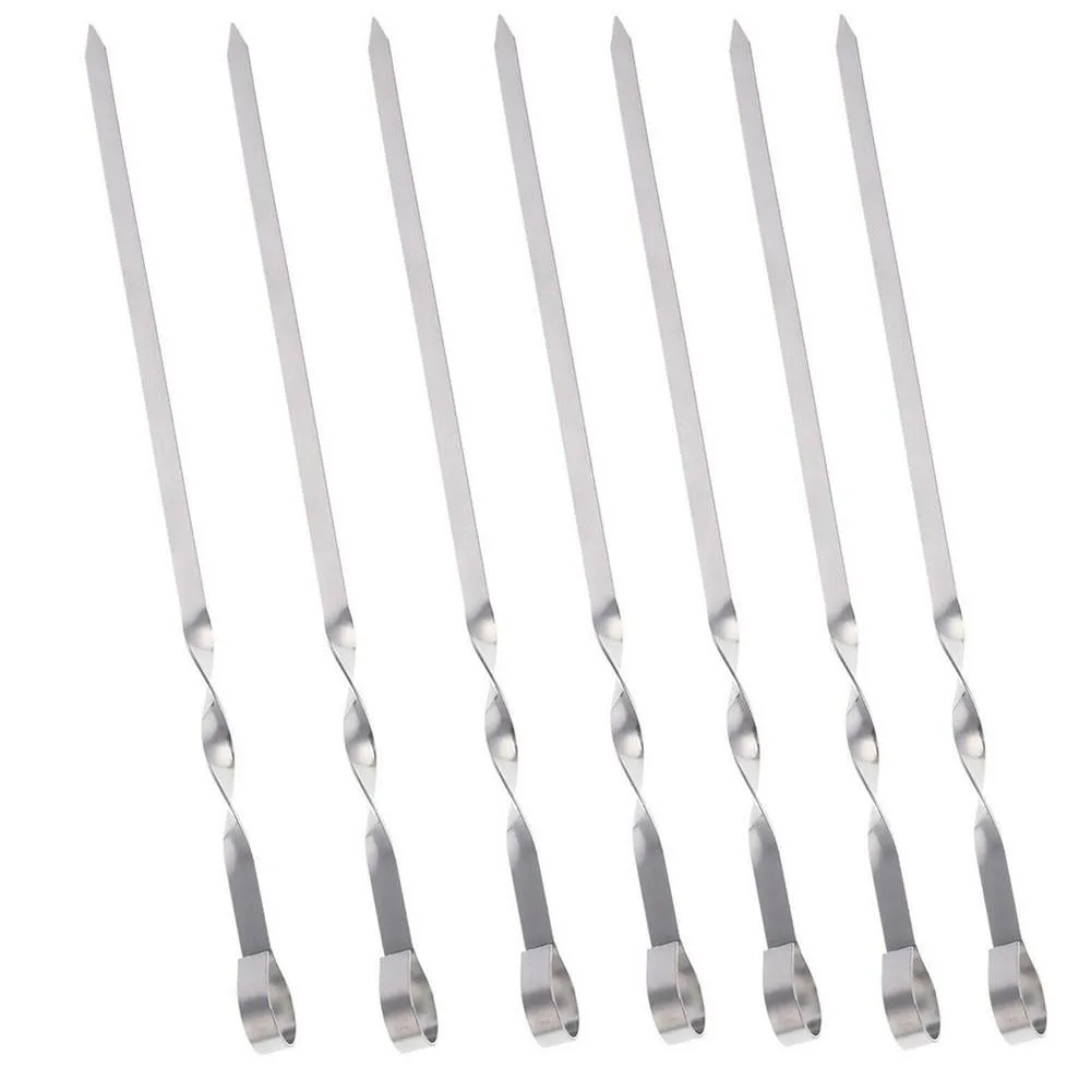 10pcs Flat Barbeque Skewers