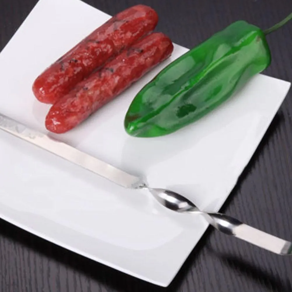 10pcs Flat Barbeque Skewers