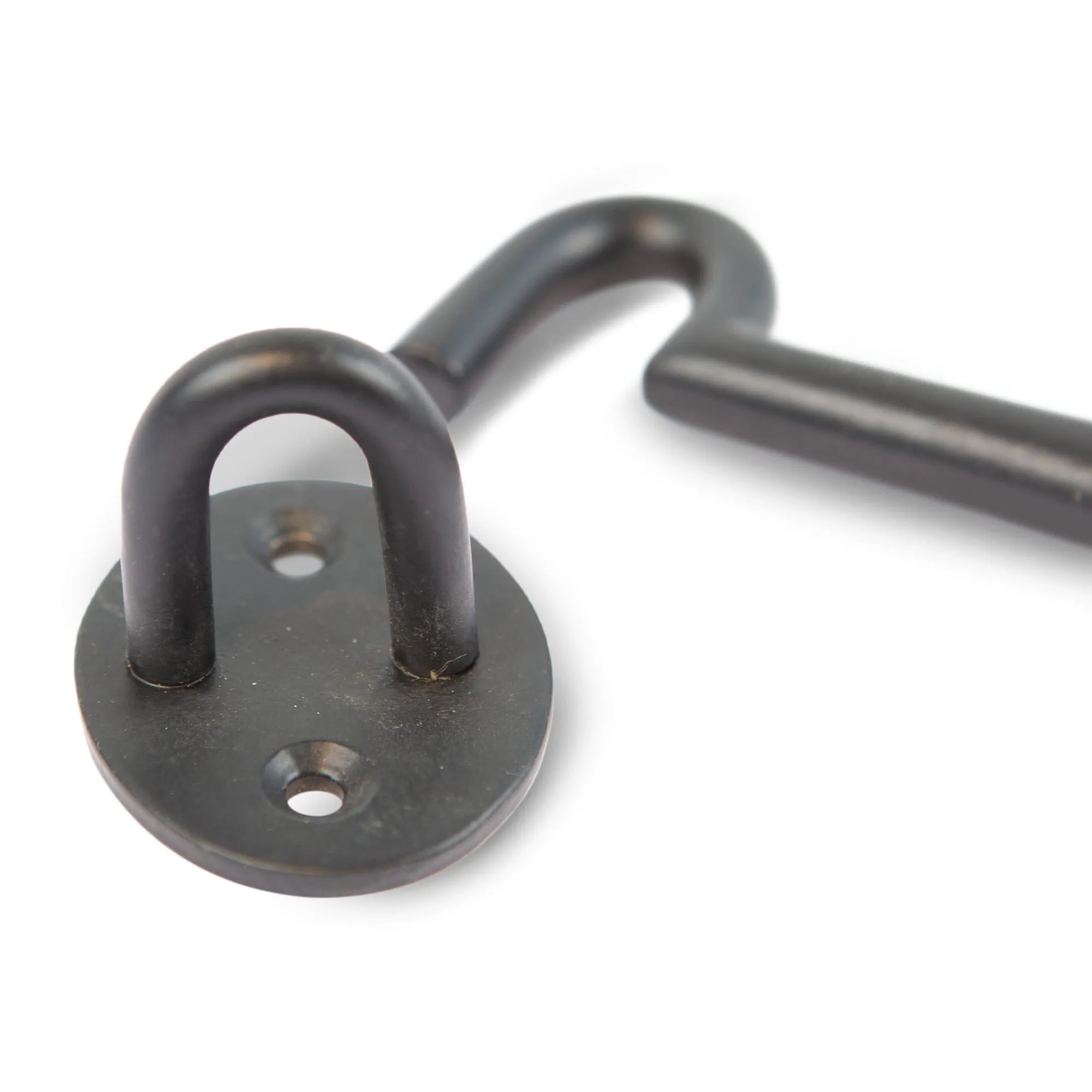 125mm Black Rustic Cabin Hook and Eye - By Hammer & Tongs