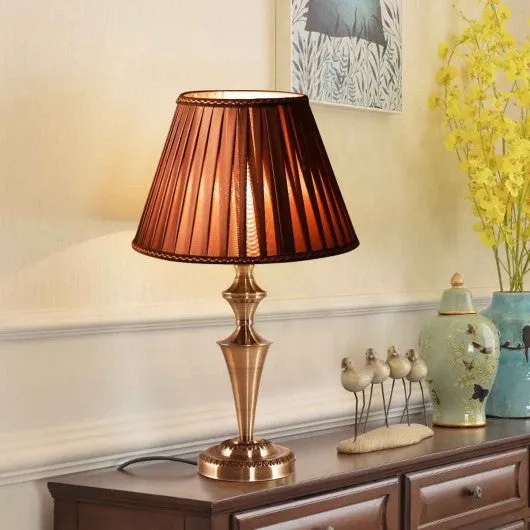 13" Antique Brass  Bedroom LED Bulb  Table Lamp