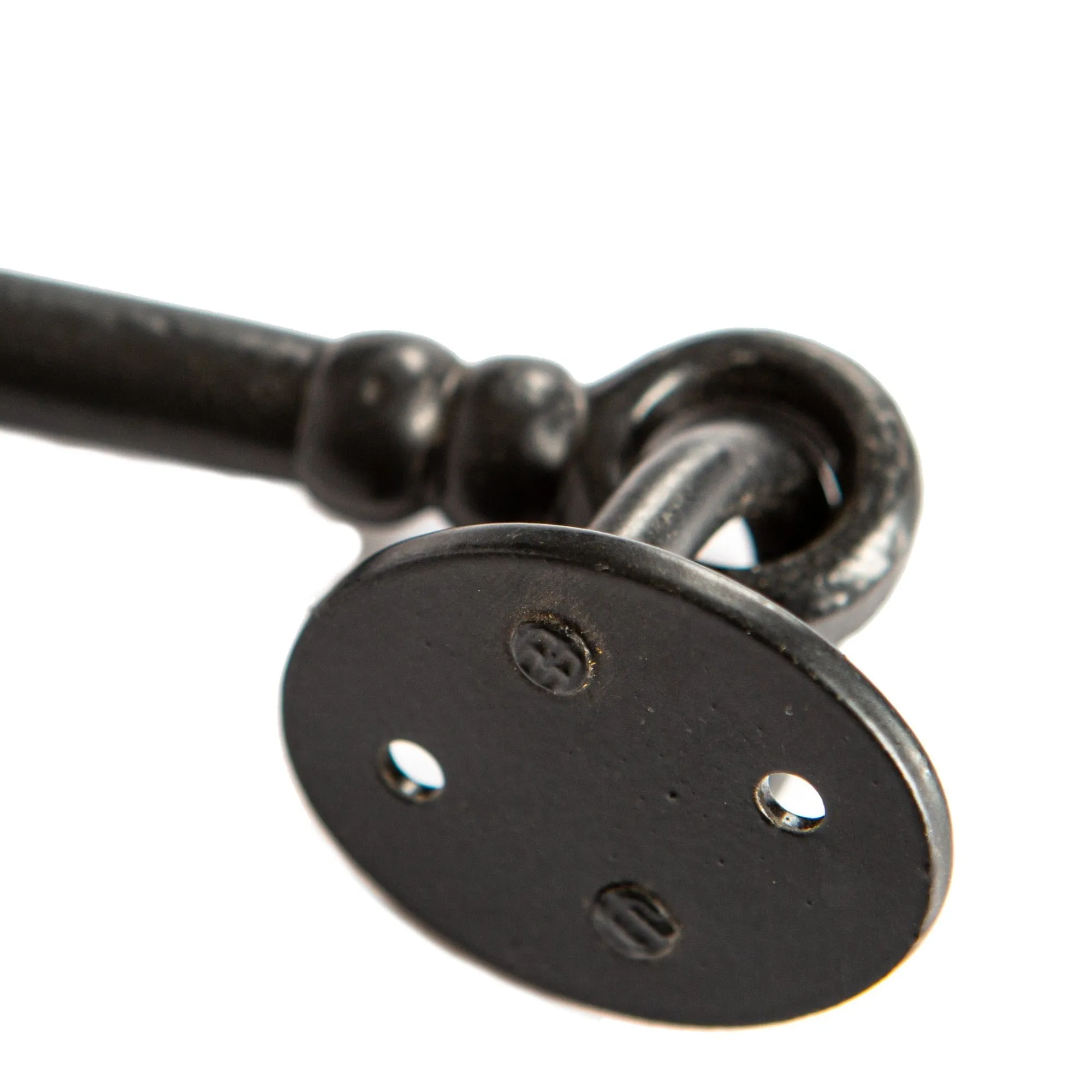 165mm Black Ornate Cabin Hook and Eye - By Hammer & Tongs