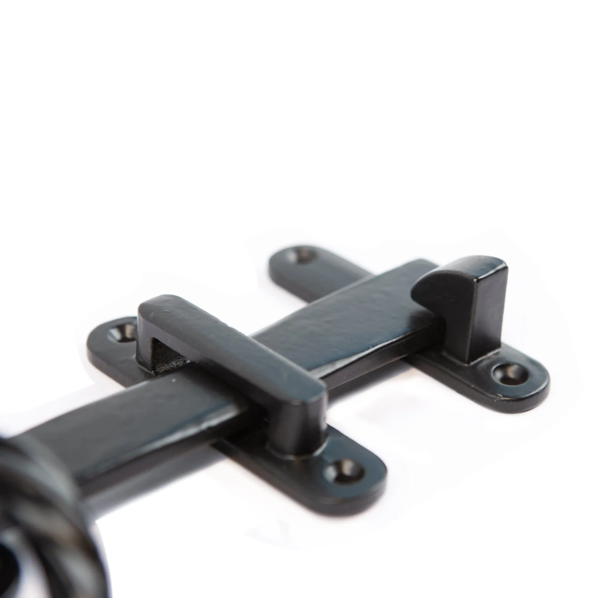 195mm Black Rose Ring Gate Latch - By Hammer & Tongs
