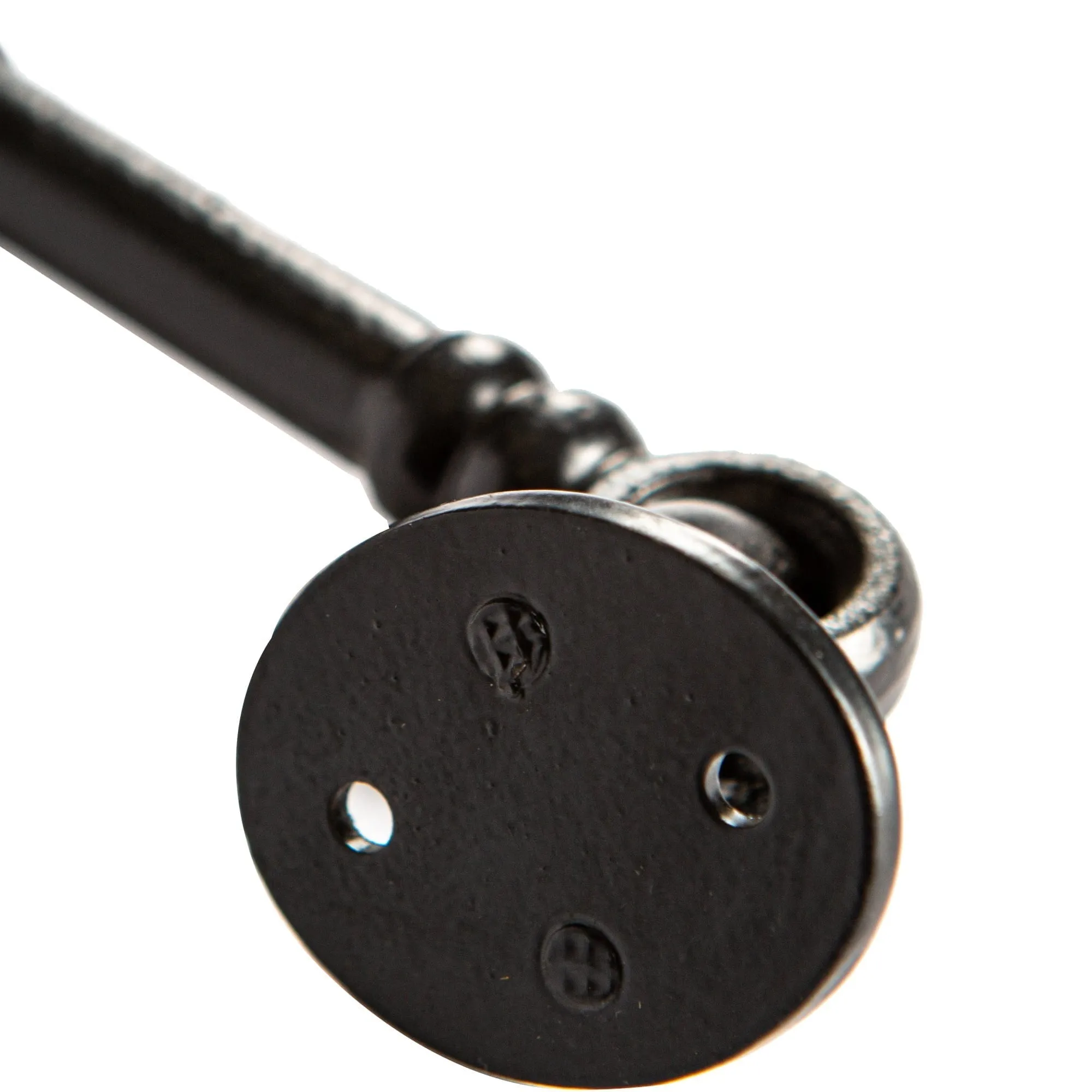 225mm Black Ornate Cabin Hook and Eye - By Hammer & Tongs
