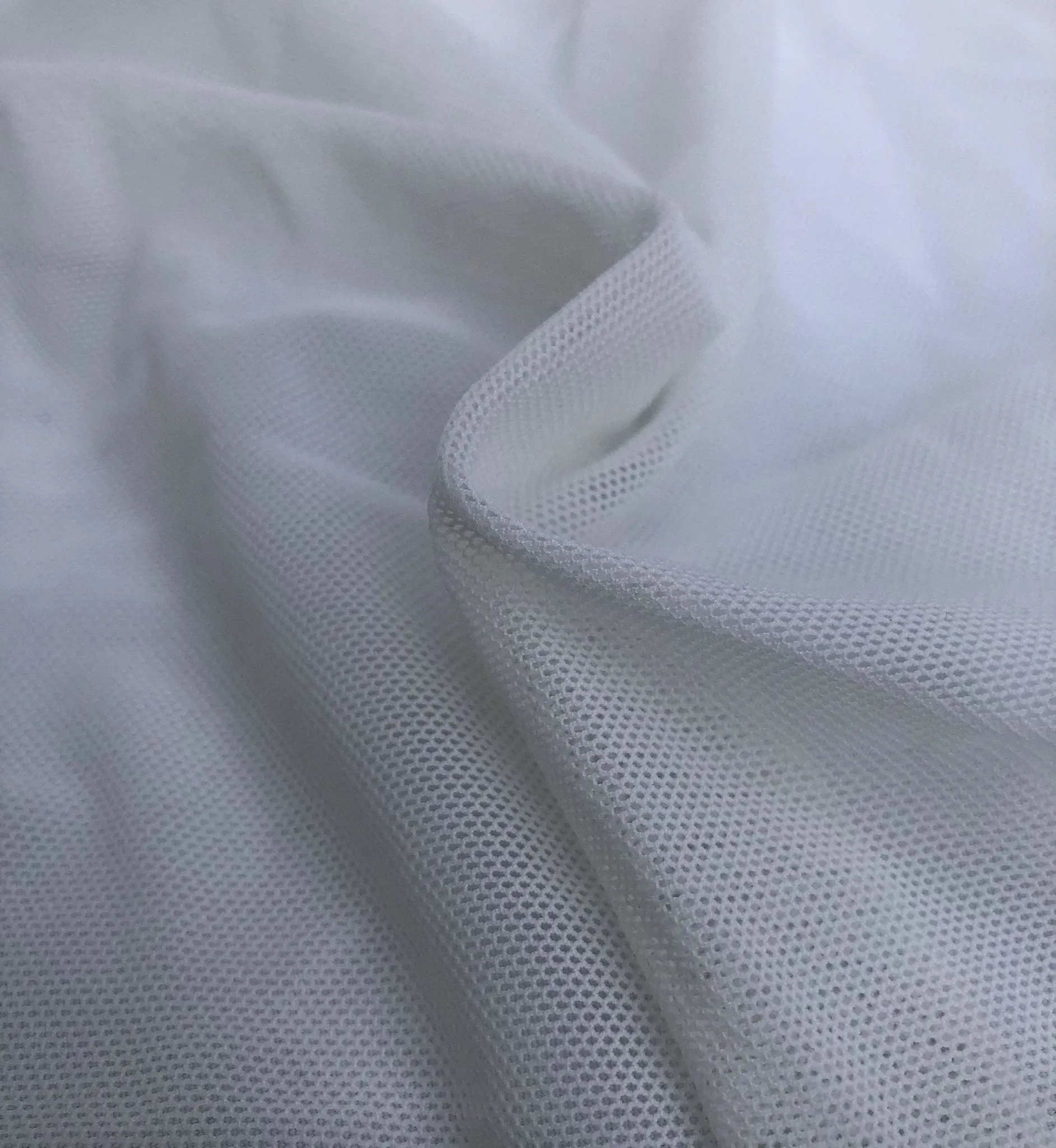 56" Optic White Nylon Spandex Blend Power Mesh Woven Fabric By the Yard