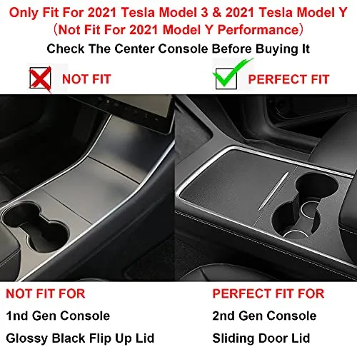 5PCS Center Console Wrap Organizer Tray For 2021 Tesla Model 3 Model Y Flocked Organizer Carbon Fiber Center Console Sticker Armrest Hidden Cubby Drawer Storage Box ABS Material Custom Fit Upgrade