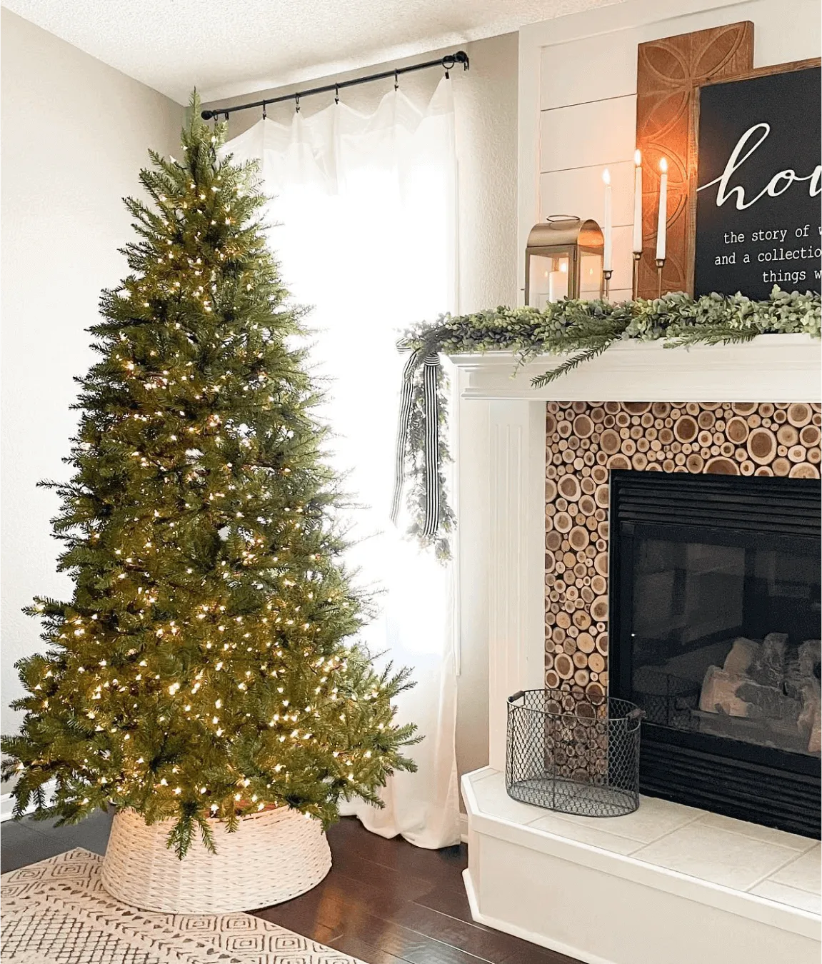 6.5' Yorkshire Fir Artificial Christmas Tree with 500 Warm White LED Lights