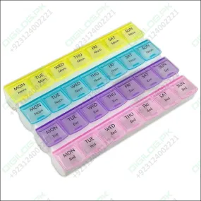 7 Days Weekly 28 Slots Travel Pill Box Organizer And Medicine Holder Case Medicine Organizer