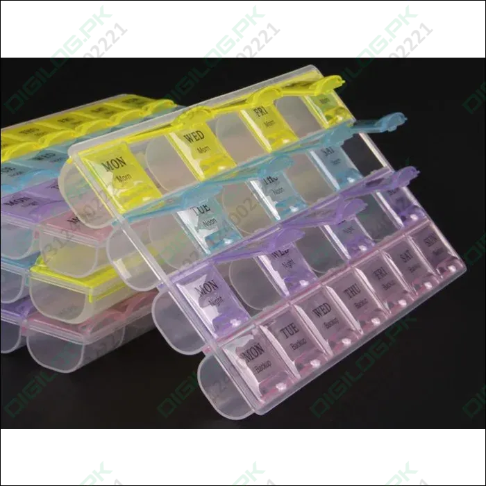 7 Days Weekly 28 Slots Travel Pill Box Organizer And Medicine Holder Case Medicine Organizer
