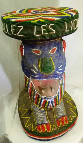 A Beaded Royal Bamileke Stool