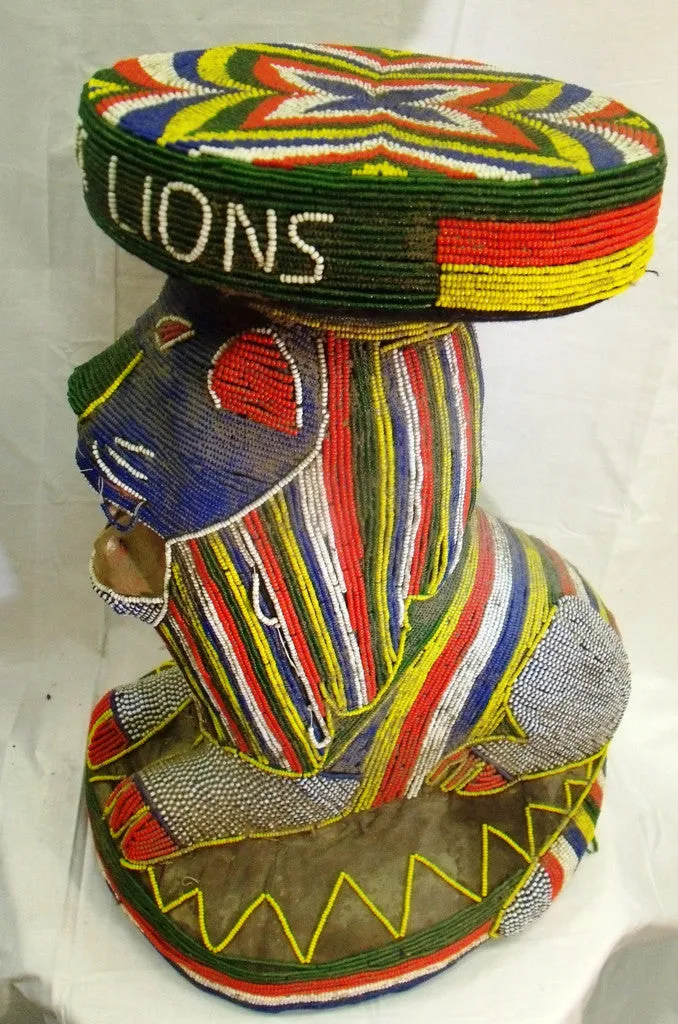 A Beaded Royal Bamileke Stool