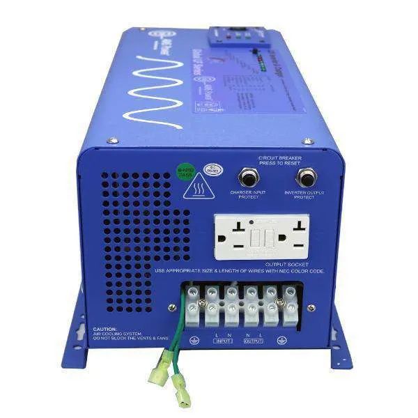 Aims Power PICOGLF20W24V120VR 2000 Watt Pure Sine Inverter Charger New