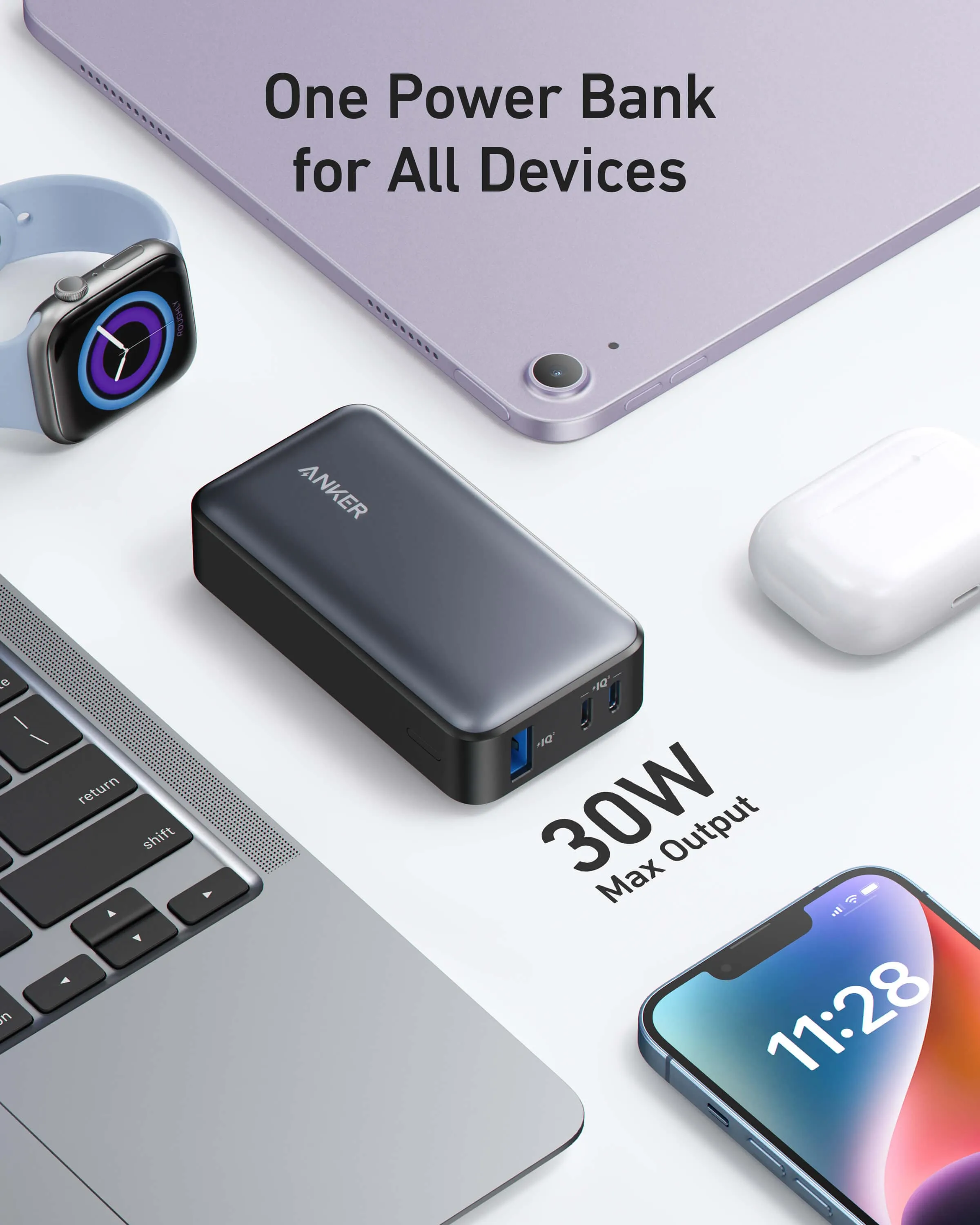 Anker 533 Smart Display Power Bank (PowerCore 30W)  - A1256