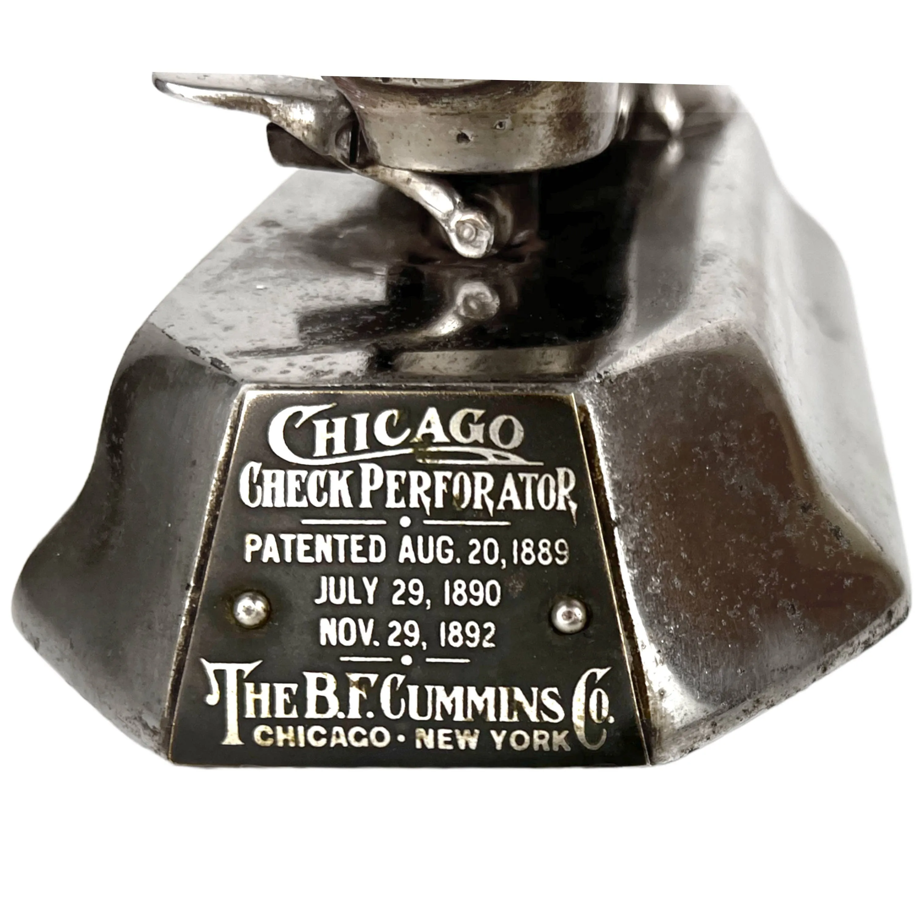 Antique Chicago Check Perforator BF Cummins