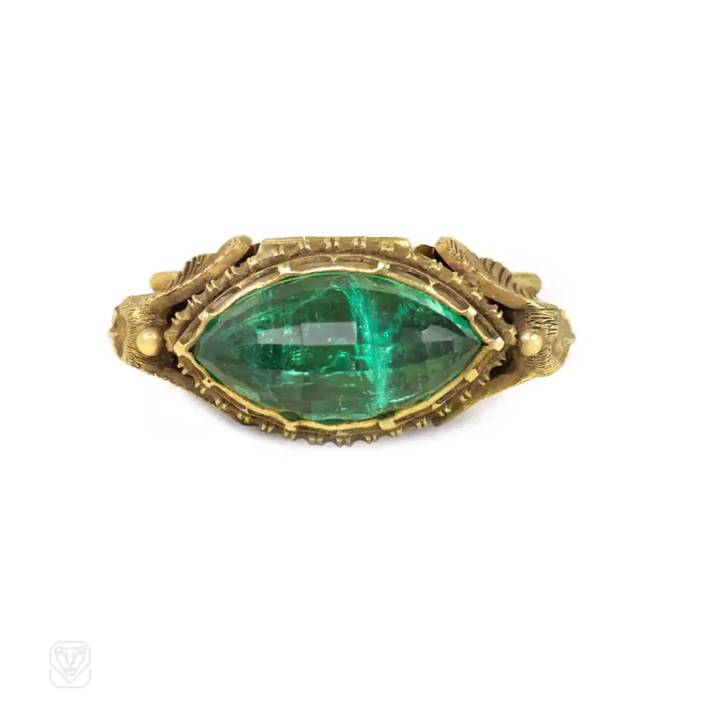 Antique Egyptian Revival poison ring, Marcus & Co.