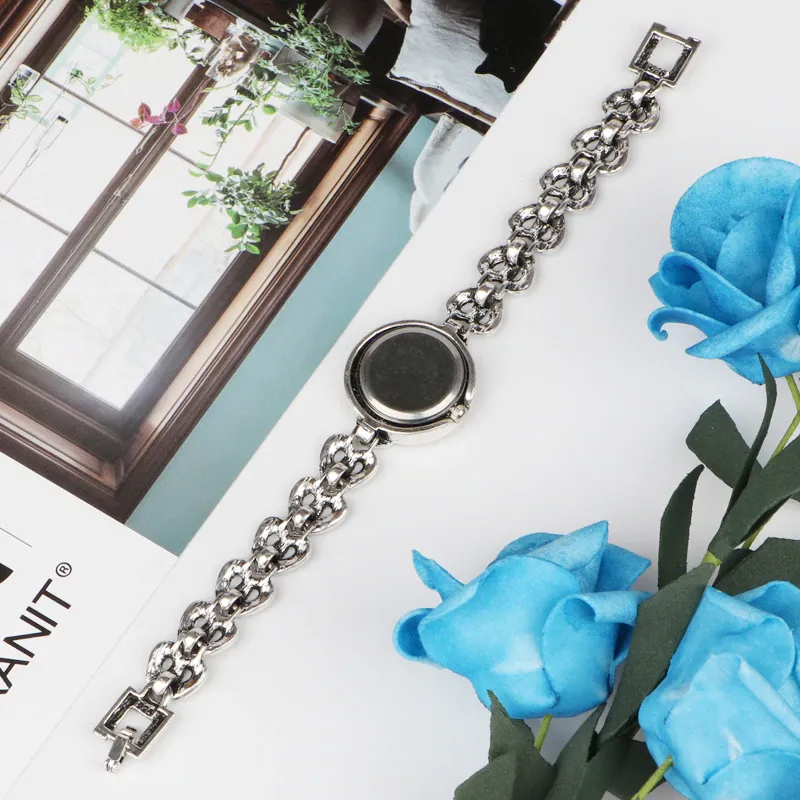 Antique Silver Woman's Watches | Crystal Vintage Bracelet Watch
