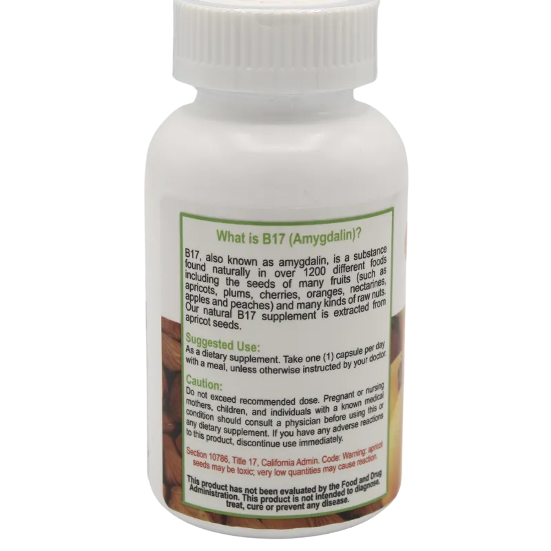 Apricot Power B17 Amygdalin 100mg Capsules 100ct