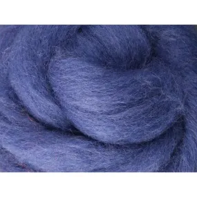 Ashford Solid Colored Corriedale Sliver - 2.2lb bag - Blueberry Pie