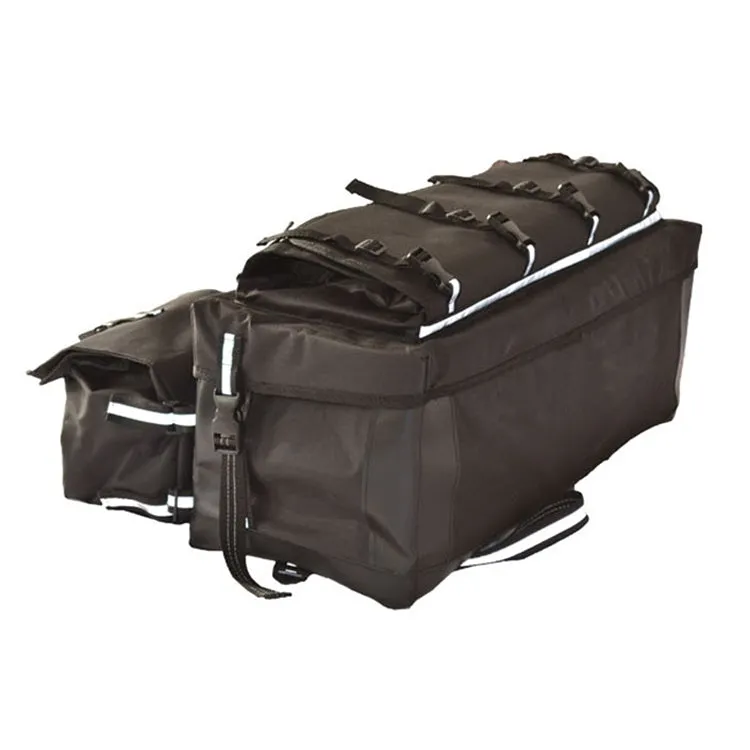 ATV Bag Quad Bike Go Kart Bag Snowmobile Mountain Bike Bag, Color: Black
