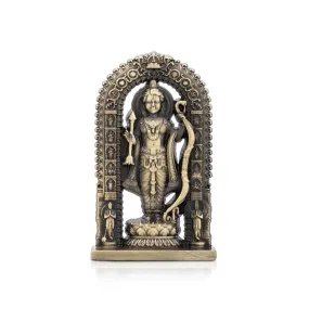 Ayodhya Rama Idol - 3 x 1.5 Inches | Zinc Statue/ Antique Polish Ayodhya Ramar Statue for Pooja