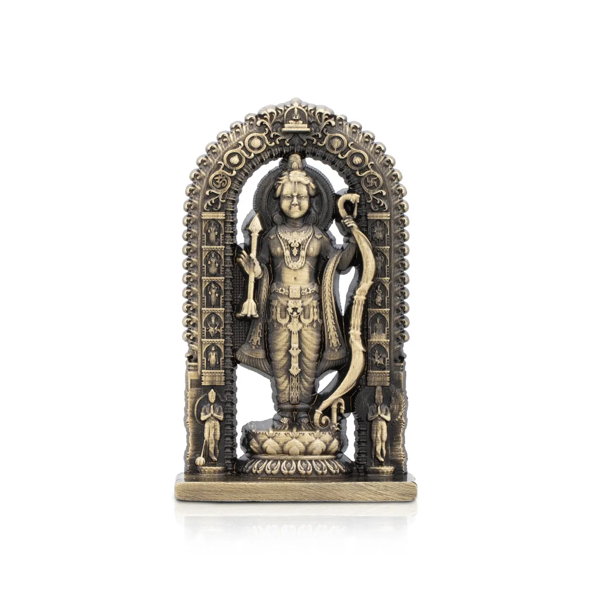 Ayodhya Rama Idol - 3 x 1.5 Inches | Zinc Statue/ Antique Polish Ayodhya Ramar Statue for Pooja