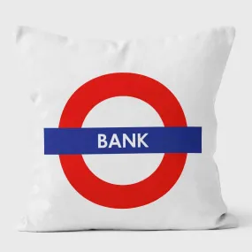 Bank London Underground Roundel Cushion