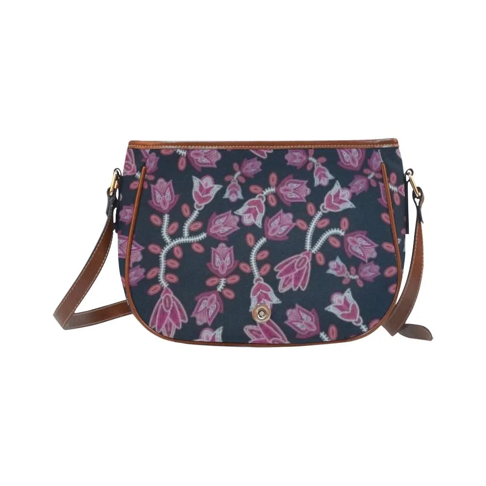 Beaded Pink Saddle Bag/Small