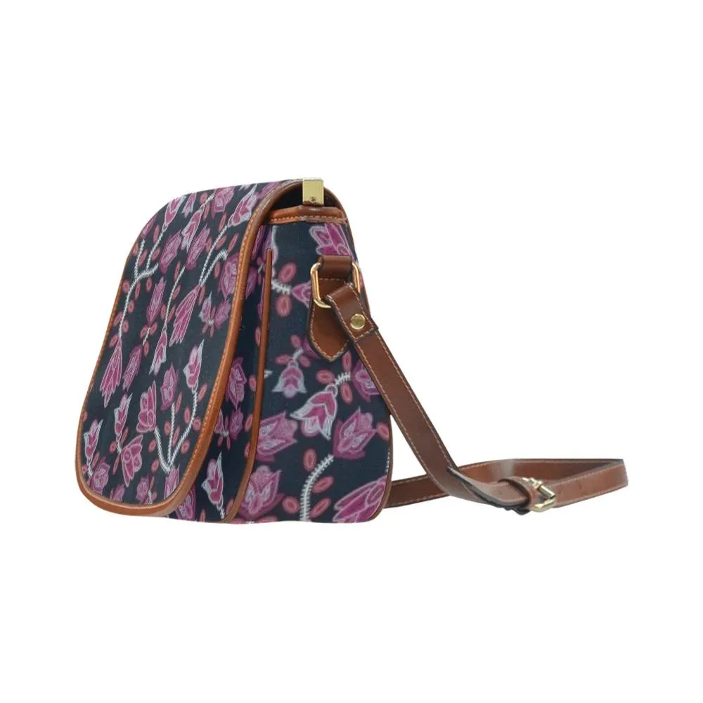 Beaded Pink Saddle Bag/Small
