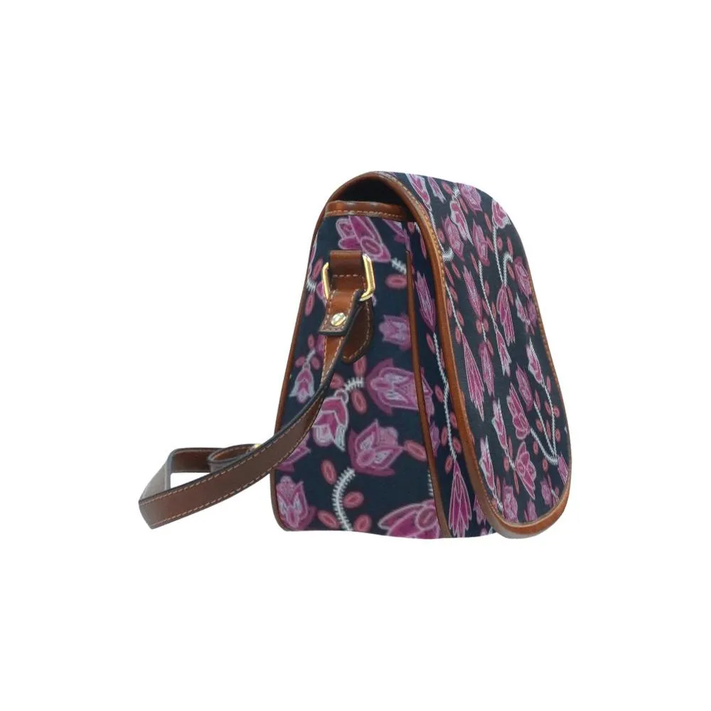 Beaded Pink Saddle Bag/Small
