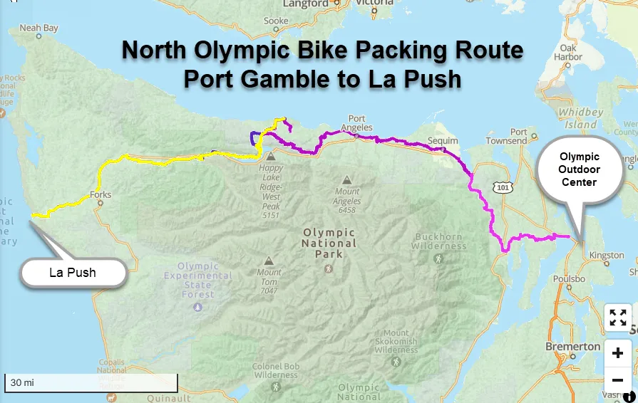 Bike Packing Rental Olympic National Park San Juan Islands E-Bike Bike - Port Gamble