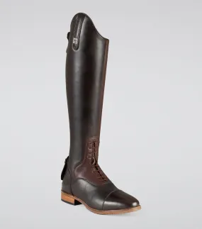 Bilancio Ladies Leather Field Tall Riding Boot Brown (Wide Calf)