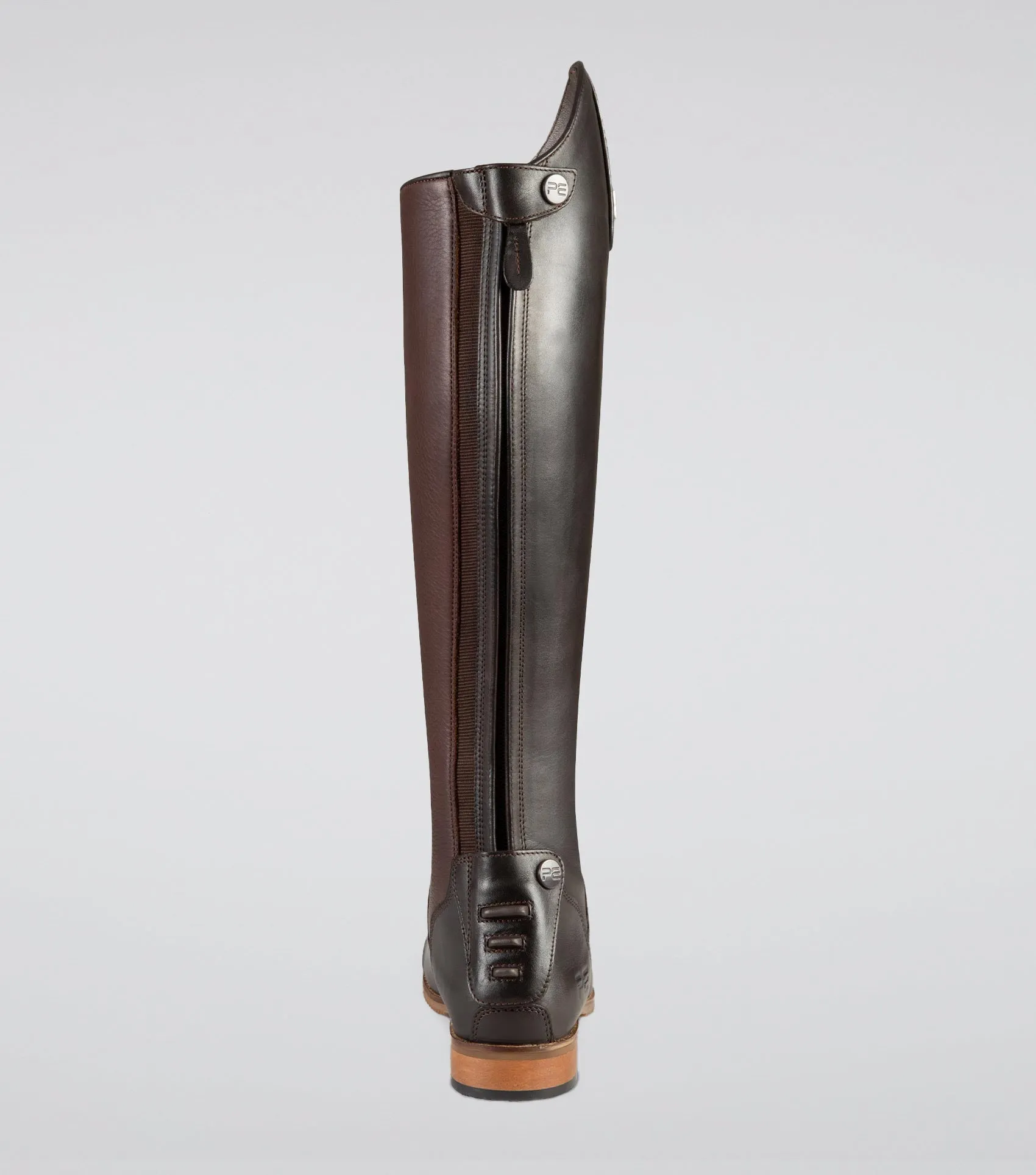 Bilancio Ladies Leather Field Tall Riding Boot Brown (Wide Calf)