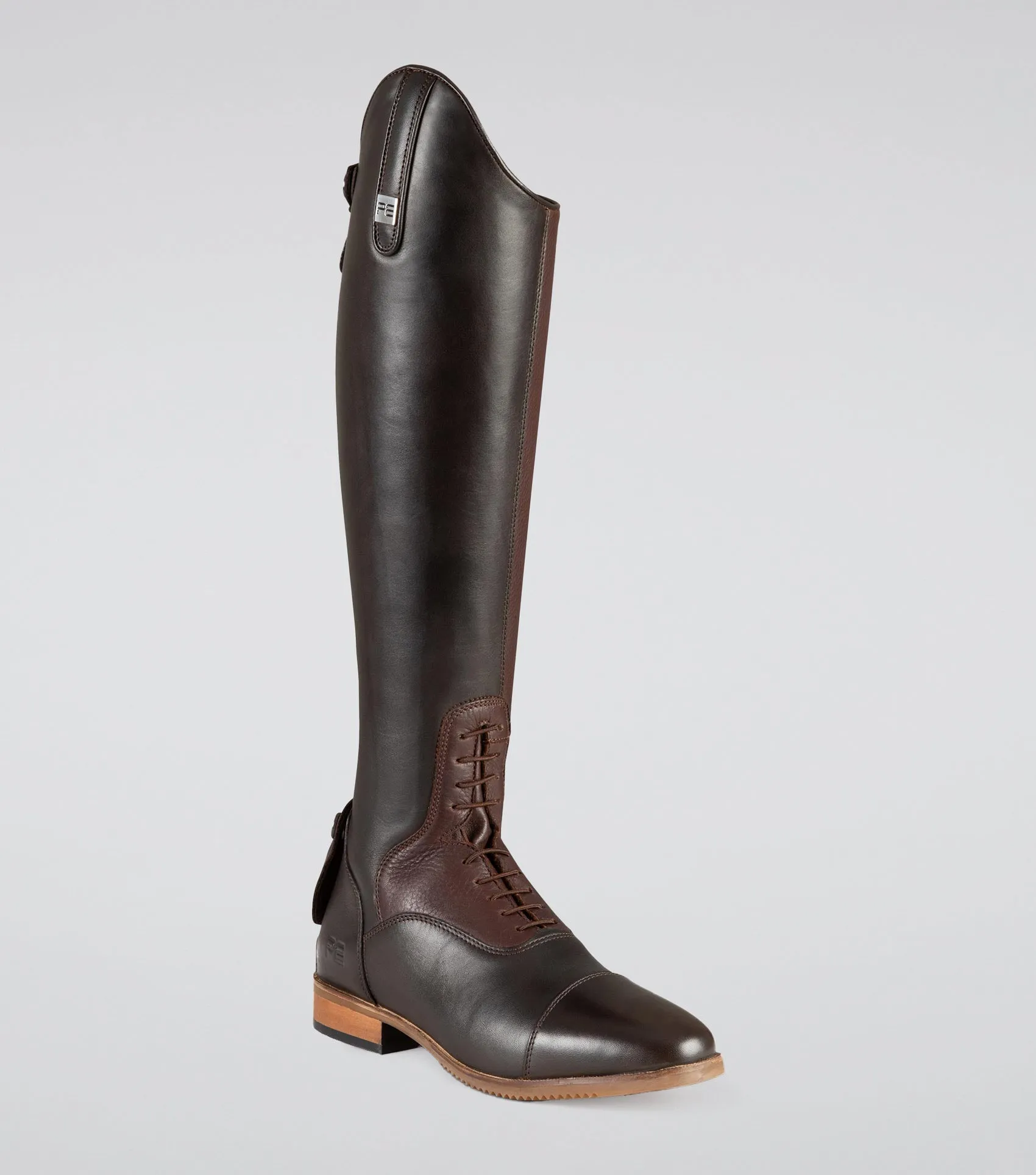 Bilancio Ladies Leather Field Tall Riding Boot Brown (Wide Calf)