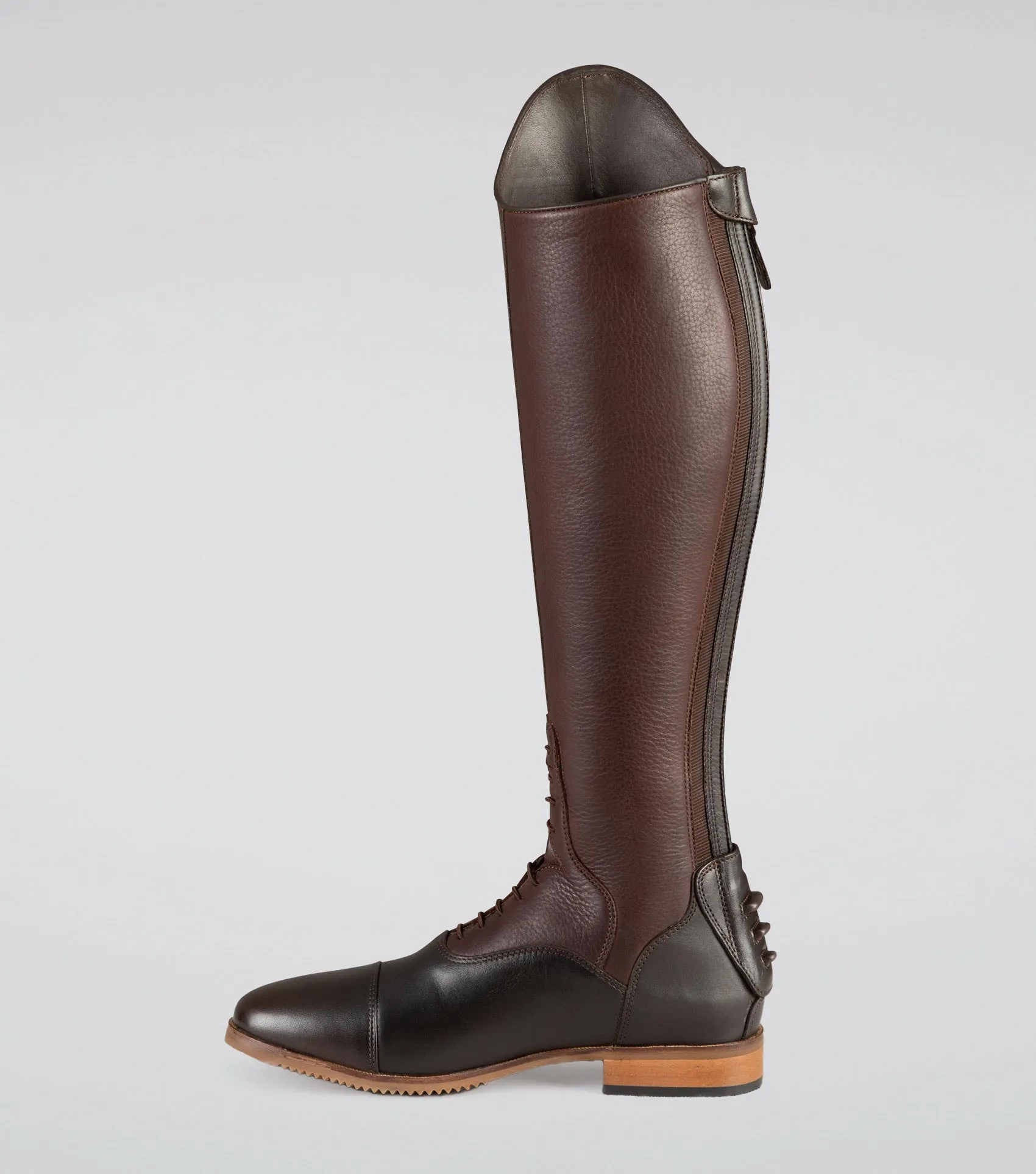 Bilancio Ladies Leather Field Tall Riding Boot Brown (Wide Calf)