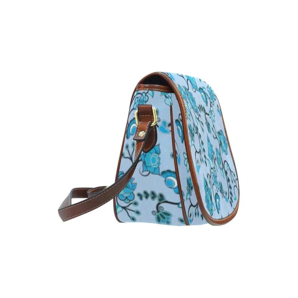 Blue Floral Amour Saddle Bag/Small