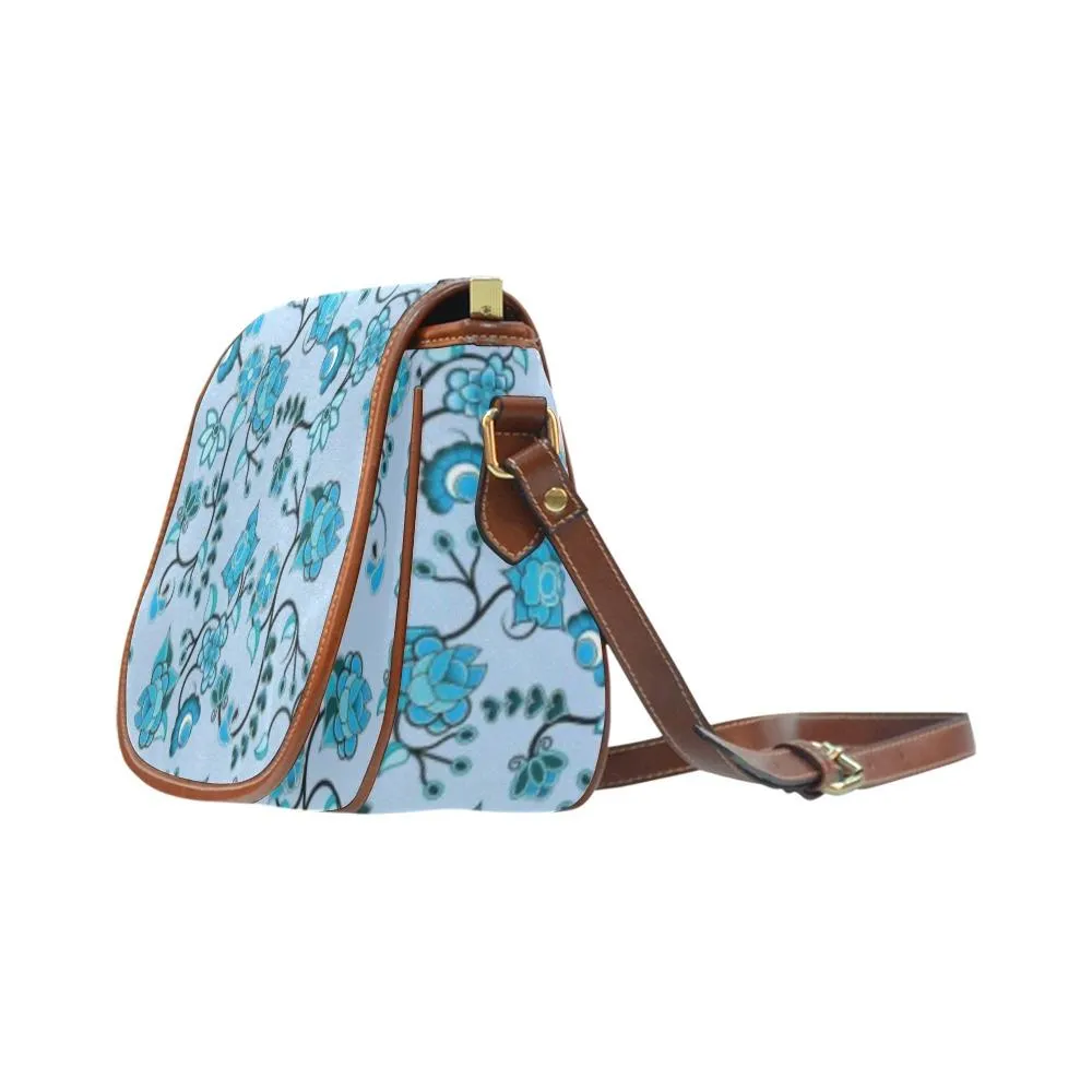 Blue Floral Amour Saddle Bag/Small