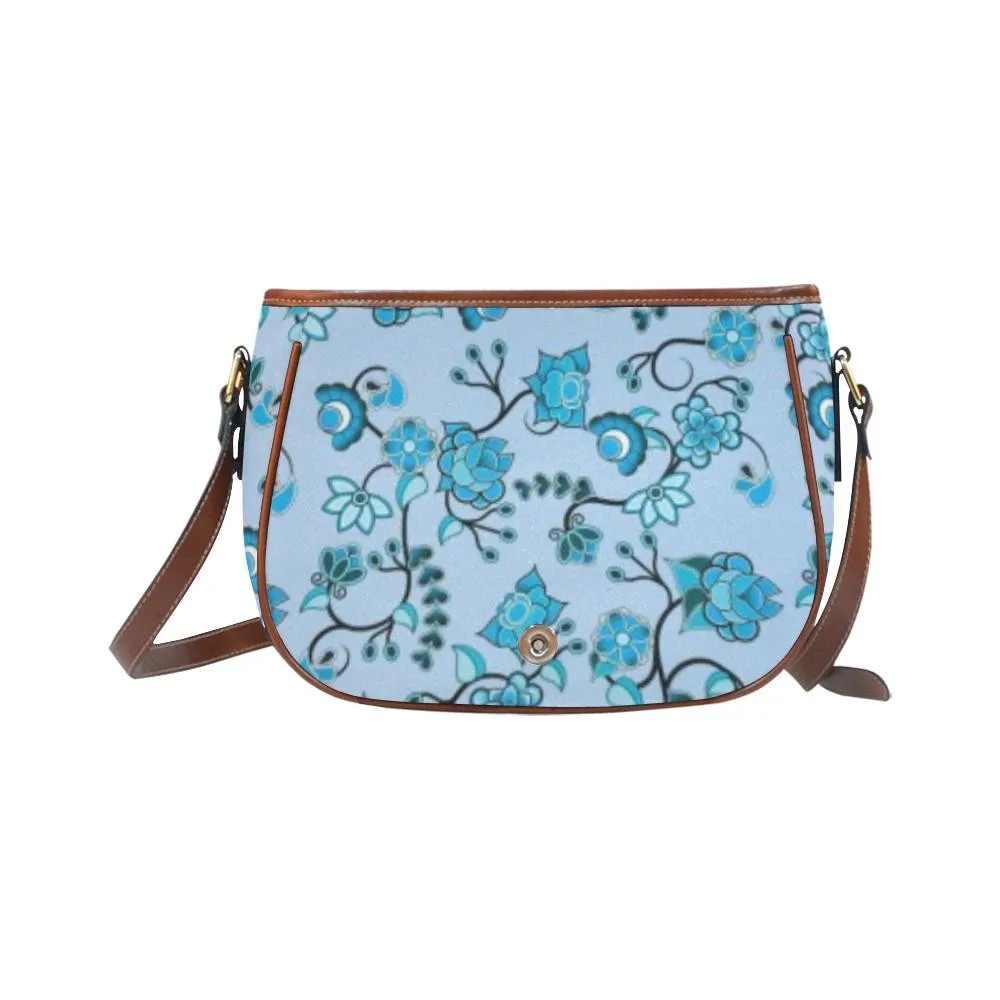 Blue Floral Amour Saddle Bag/Small