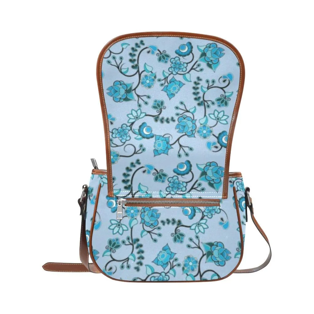 Blue Floral Amour Saddle Bag/Small