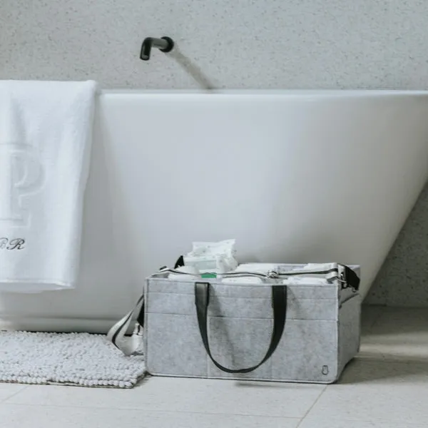 Bunnie Caddie Deluxe Nappy Organiser - Grey