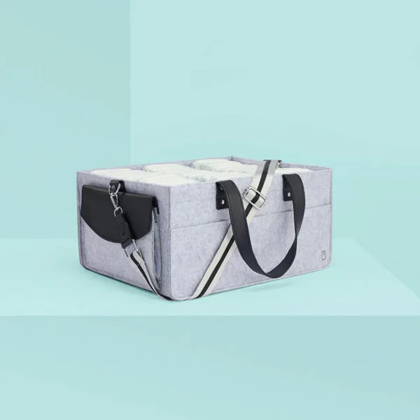 Bunnie Caddie Deluxe Nappy Organiser - Grey