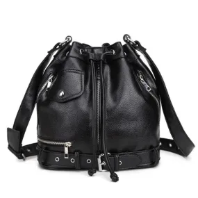 Callie Punk Biker Shoulder Bucket Bag