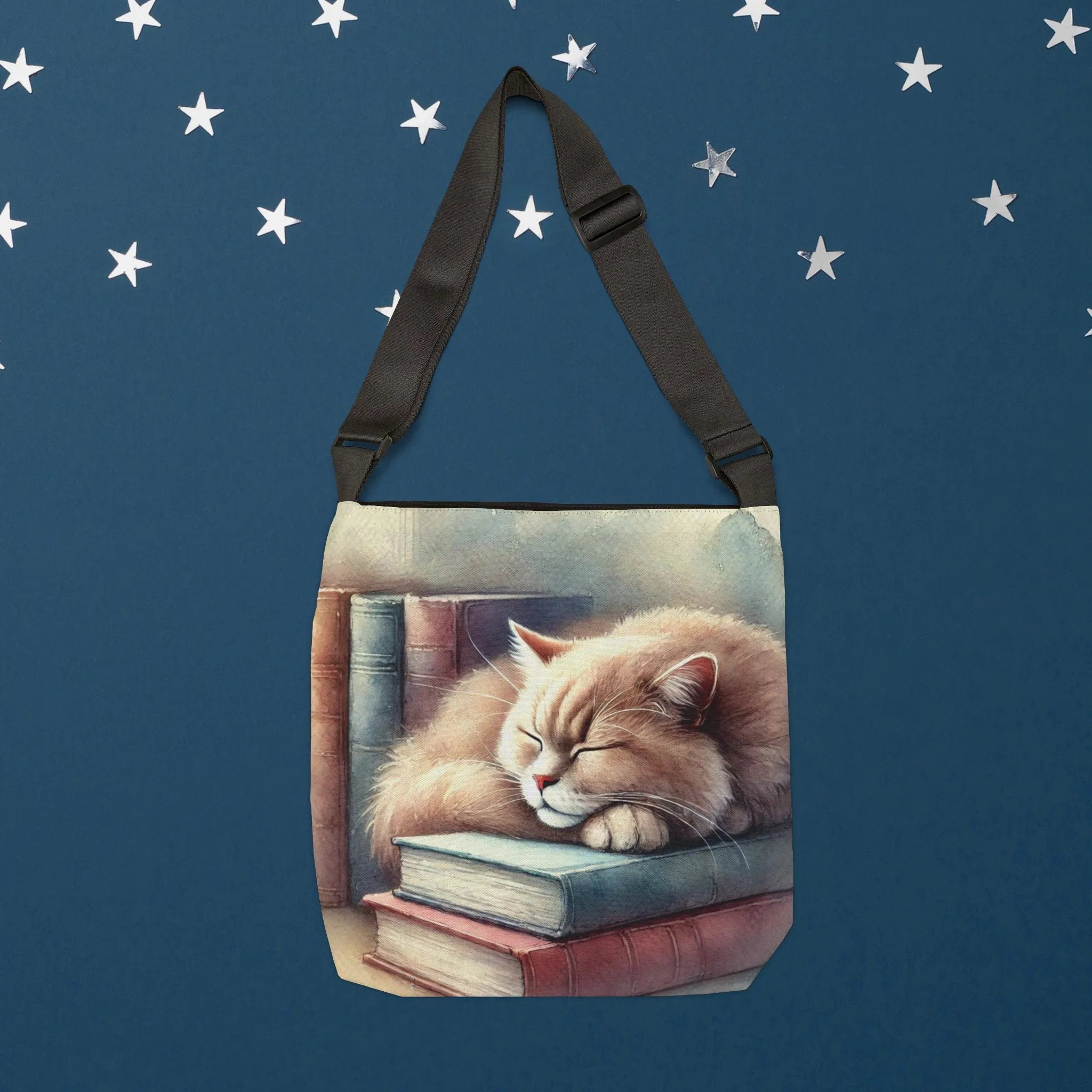 Cat Naps - Book Bag  - Adjustable Strap Tote Bag