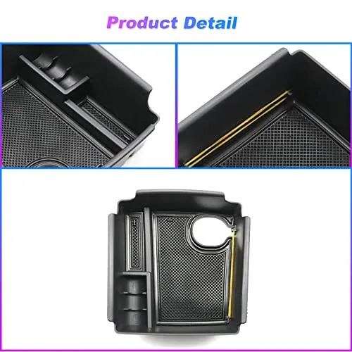 Center Console Organizer Tray Compatible with 2020 2021 2022 NIRO EV Electric Engine Armrest Console Insert Box Kiia NIRO Accessories ABS Secondary Storage