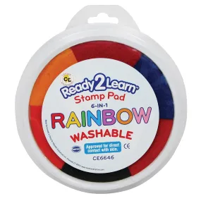 Center Enterprises Ready2Learn Washable Ink Stamp Pads 6 in1 rainbow (CE 6646)