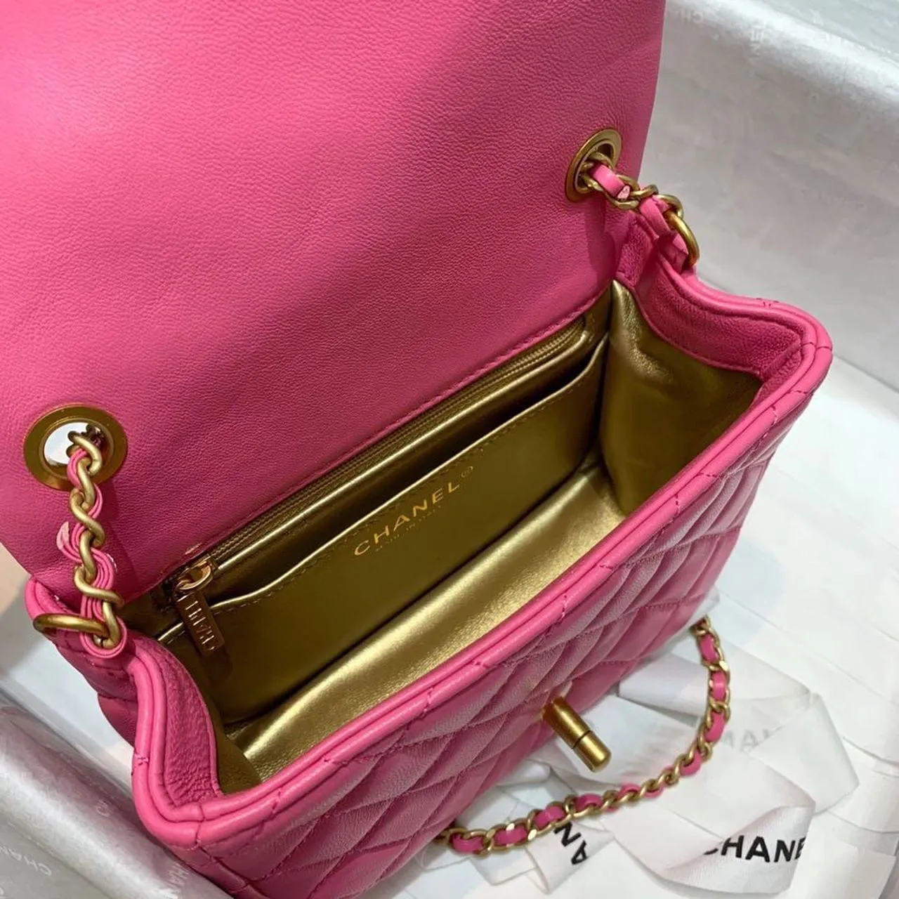 CHLMini Flap Bag With CHLBall On Strap PiNike For Women, Women&#8217;s Handbags, Shoulder And Crossbody Bags 6.7in/17cm AS1786