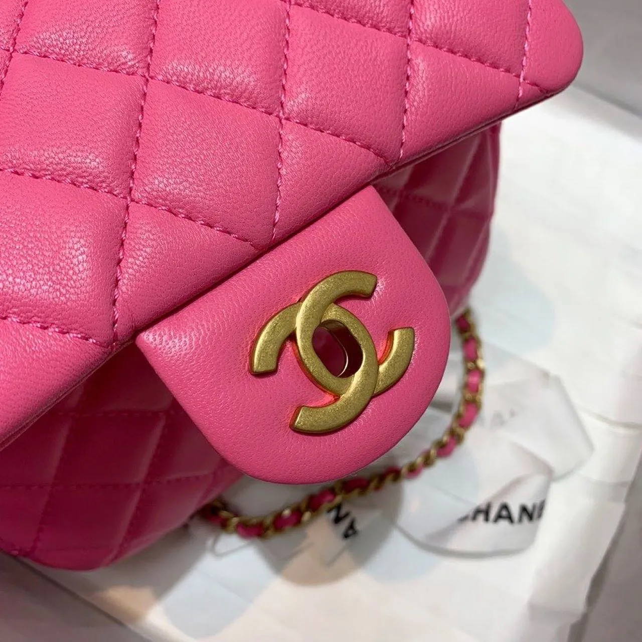 CHLMini Flap Bag With CHLBall On Strap PiNike For Women, Women&#8217;s Handbags, Shoulder And Crossbody Bags 6.7in/17cm AS1786