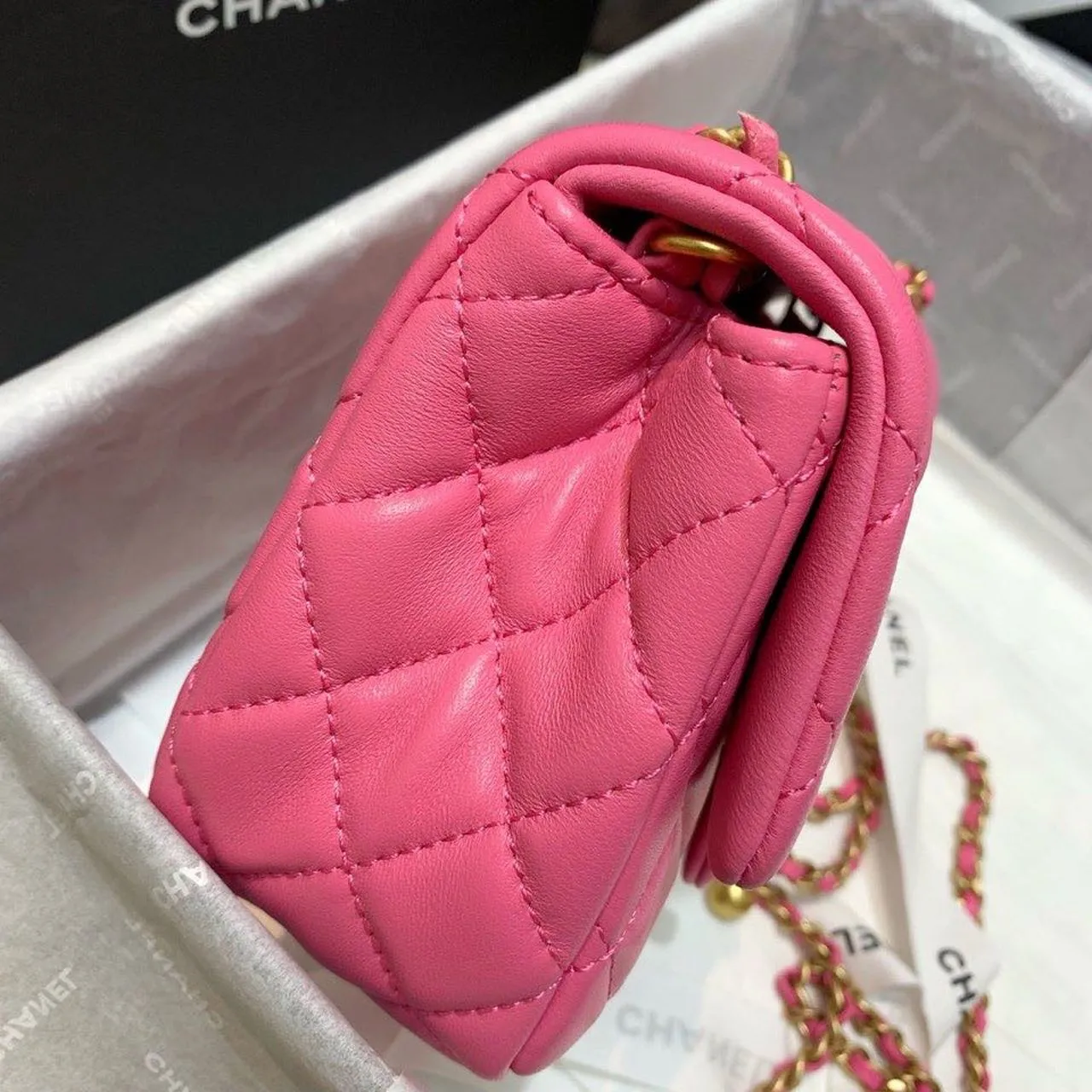CHLMini Flap Bag With CHLBall On Strap PiNike For Women, Women&#8217;s Handbags, Shoulder And Crossbody Bags 6.7in/17cm AS1786
