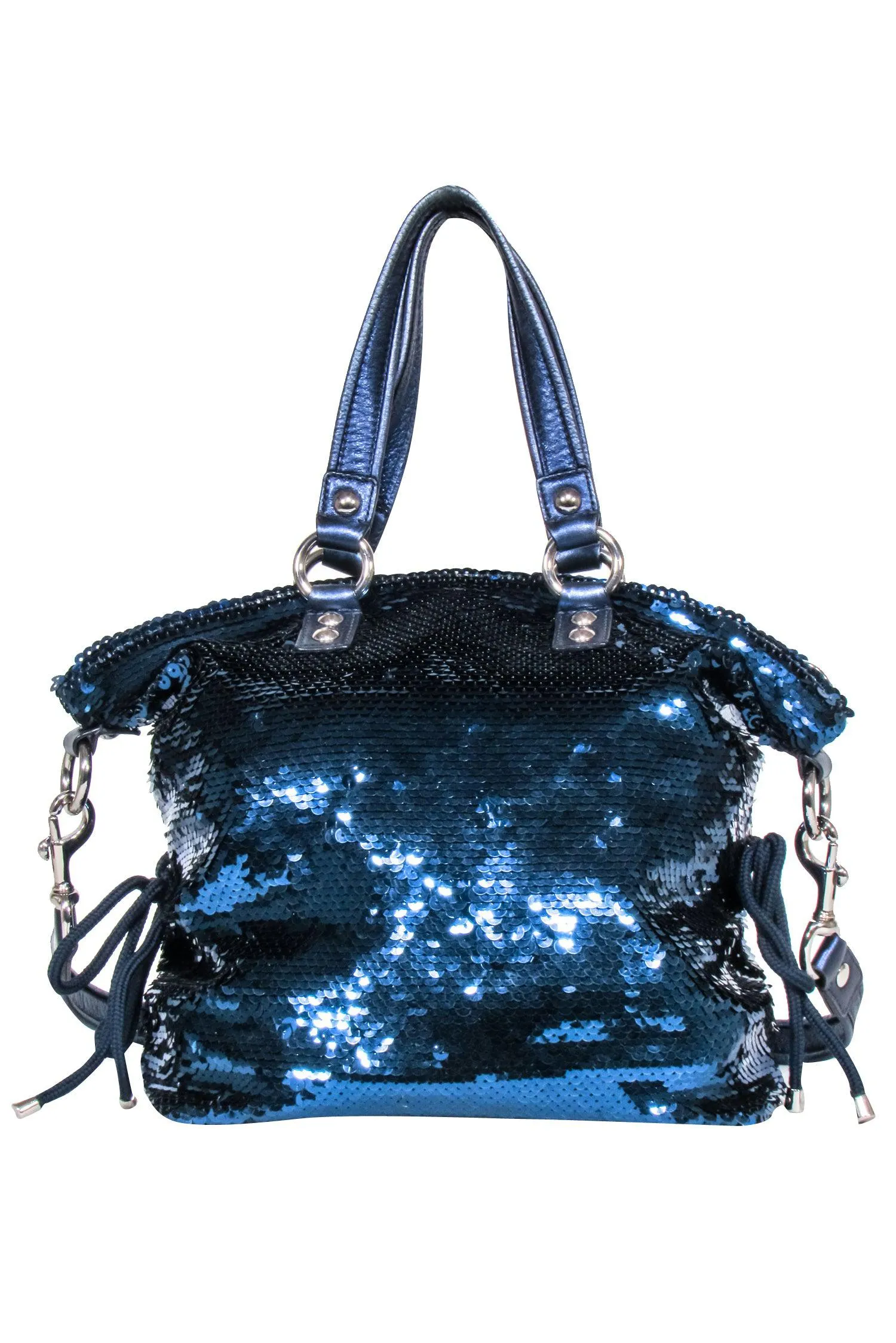 Coach - Navy Poppy "Spotlight" Sequin Bag