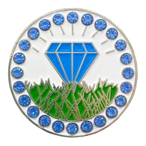 Diamond In The Rough (Blue) Golf Ball Marker Only